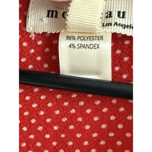 Retro Red Polka Dot Wrap Peplum Top Sz L Sleeveless Rockabilly Pin Up Girl Style - Picture 9 of 11